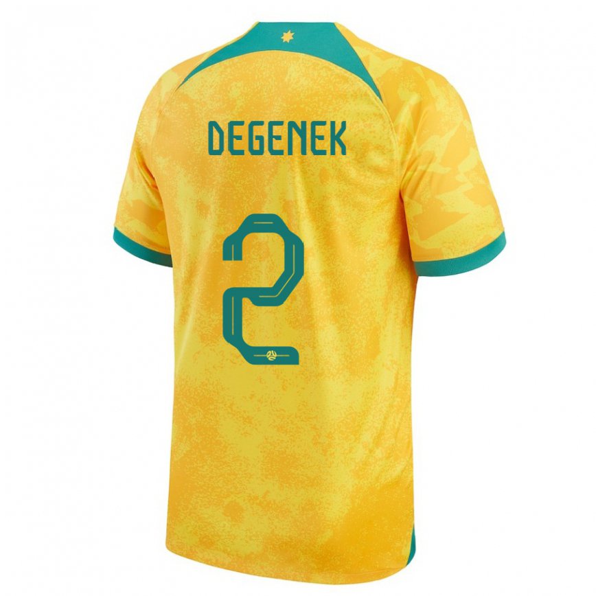 Kinder Australische Milos Degenek #2 Gold Heimtrikot Trikot 22-24 Luxemburg