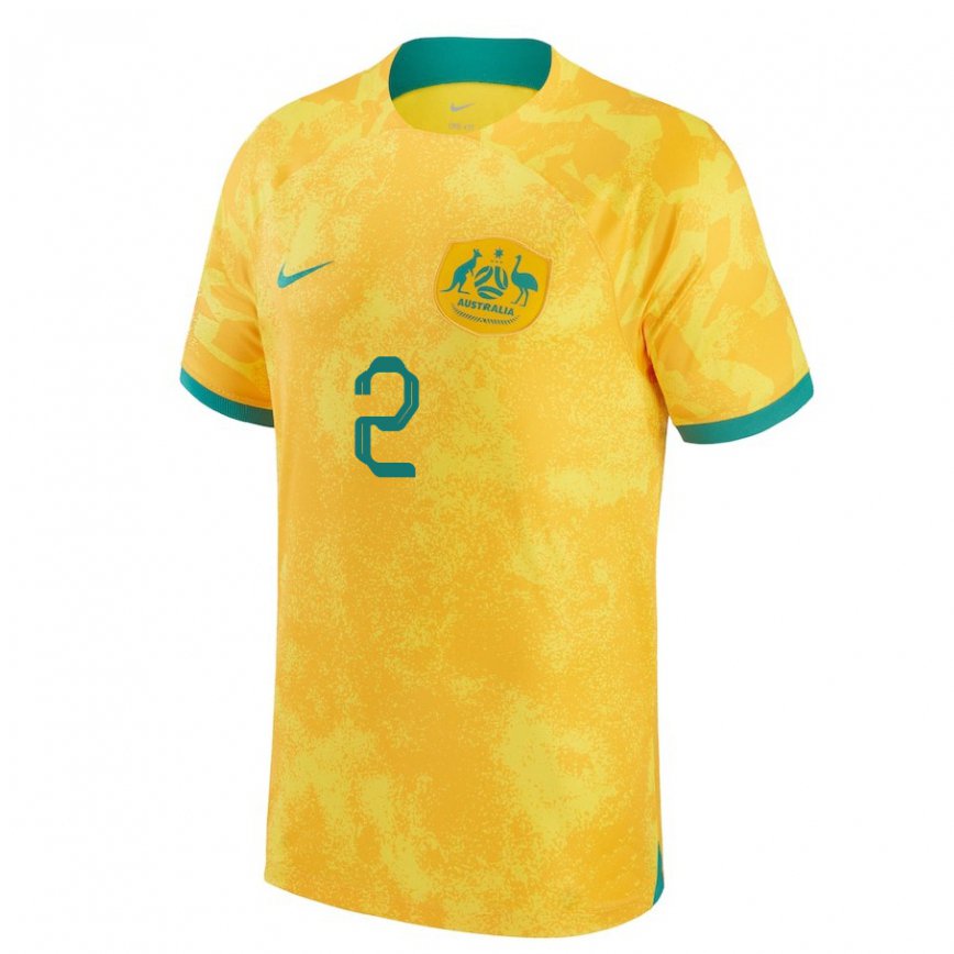 Kinder Australische Milos Degenek #2 Gold Heimtrikot Trikot 22-24 Luxemburg