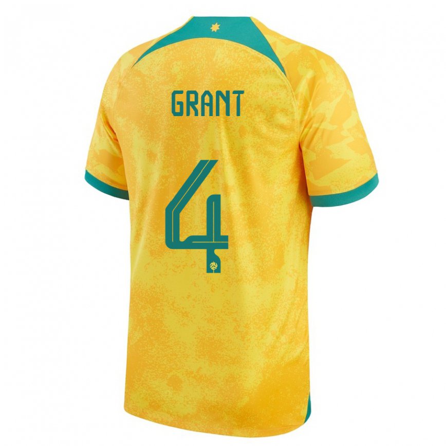 Kinder Australische Rhyan Grant #4 Gold Heimtrikot Trikot 22-24 Luxemburg