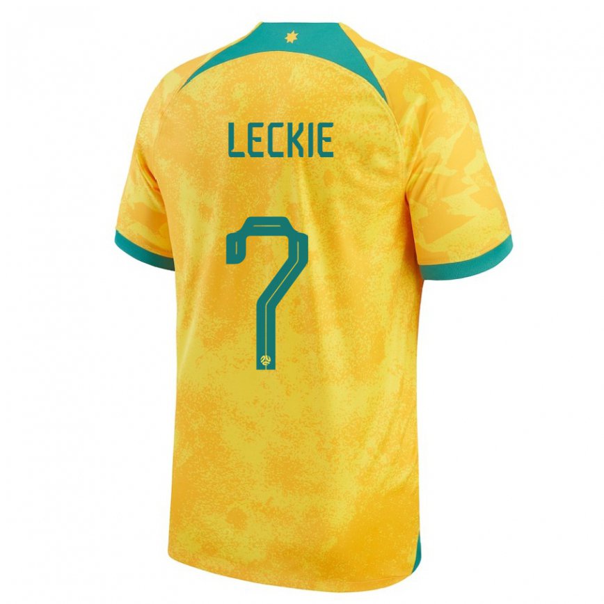 Kinder Australische Mathew Leckie #7 Gold Heimtrikot Trikot 22-24 Luxemburg