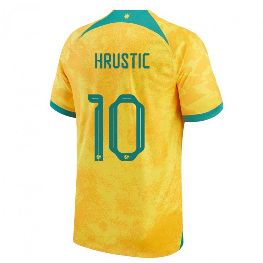 Kinder Australische Ajdin Hrustic #10 Gold Heimtrikot Trikot 22-24 Luxemburg