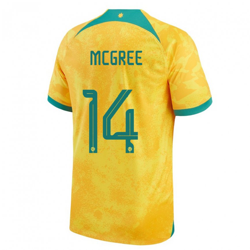 Kinder Australische Riley Mcgree #14 Gold Heimtrikot Trikot 22-24 Luxemburg