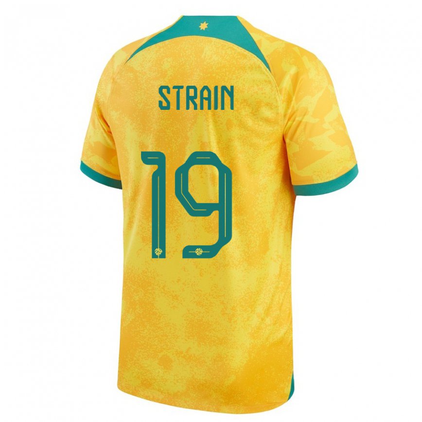 Kinder Australische Ryan Strain #19 Gold Heimtrikot Trikot 22-24 Luxemburg