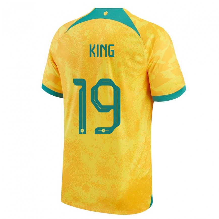 Kinder Australische Joel King #19 Gold Heimtrikot Trikot 22-24 Luxemburg