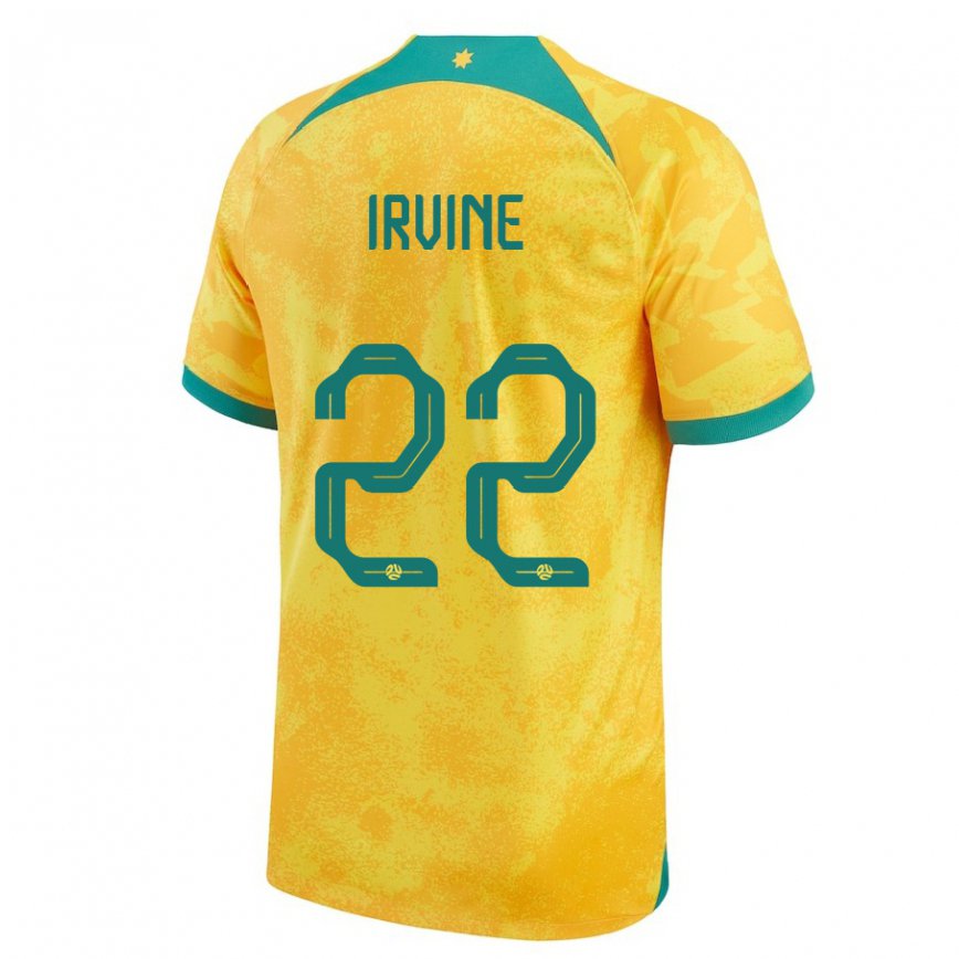 Kinder Australische Jackson Irvine #22 Gold Heimtrikot Trikot 22-24 Luxemburg