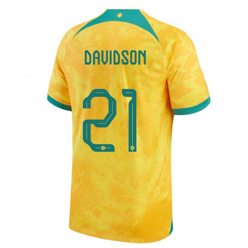 Kinder Australische Jason Davidson #21 Gold Heimtrikot Trikot 22-24 Luxemburg