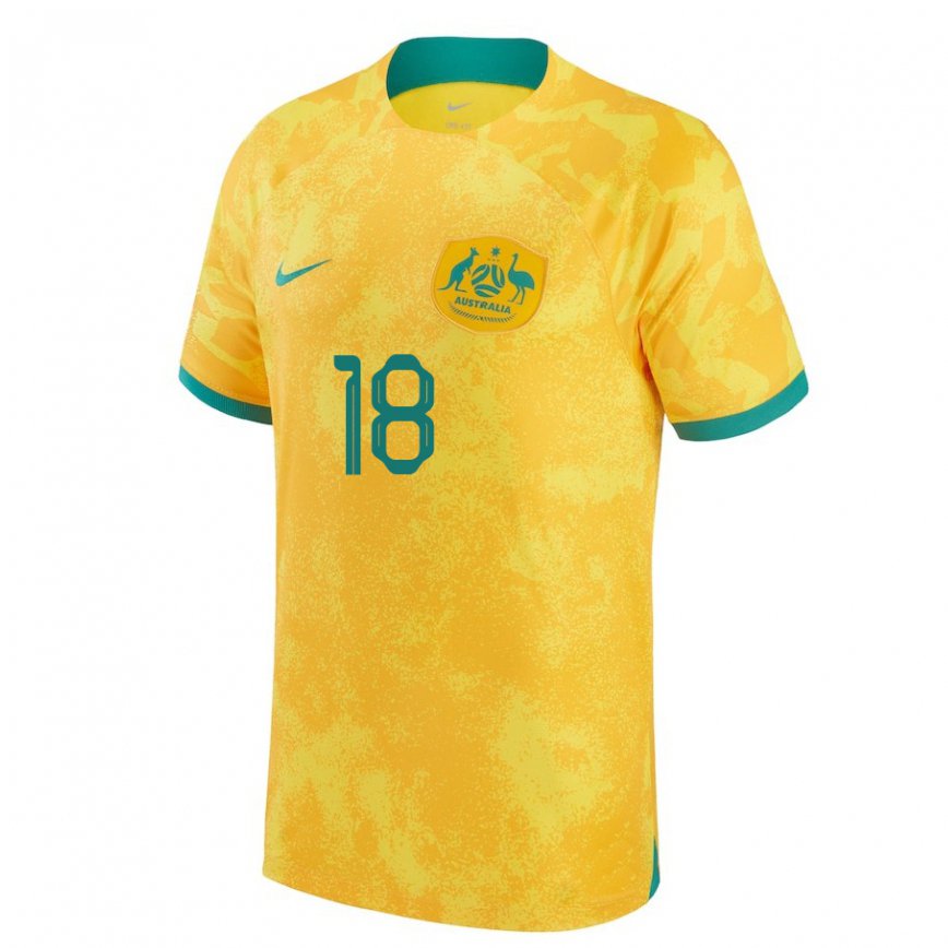 Kinder Australische Danny Vukovic #18 Gold Heimtrikot Trikot 22-24 Luxemburg