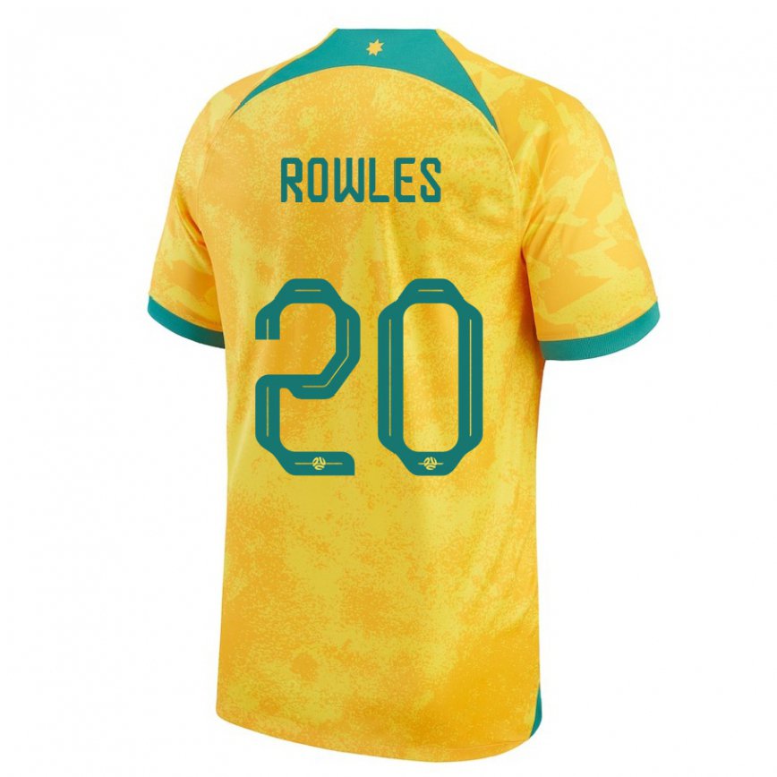 Kinder Australische Kye Rowles #20 Gold Heimtrikot Trikot 22-24 Luxemburg