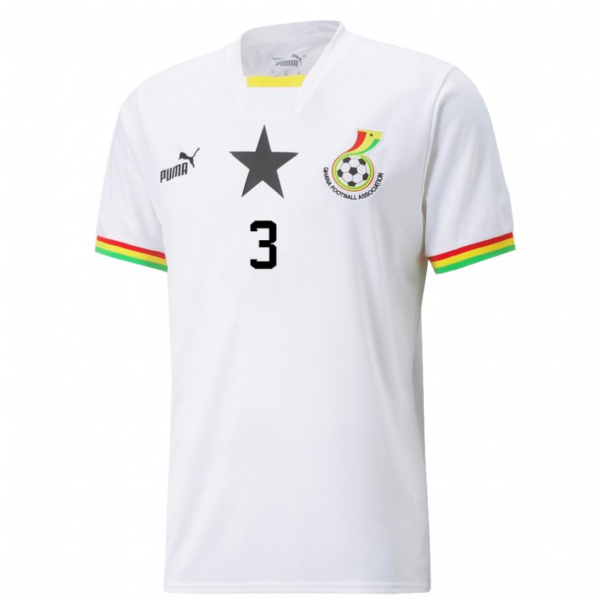 Kinder Ghanaische Denis Odoi #3 Weiß Heimtrikot Trikot 22-24 Luxemburg