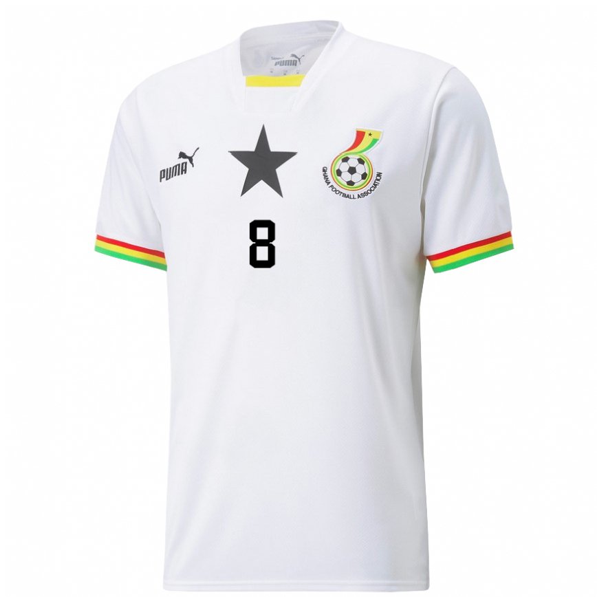 Kinder Ghanaische Daniel-kofi Kyereh #8 Weiß Heimtrikot Trikot 22-24 Luxemburg