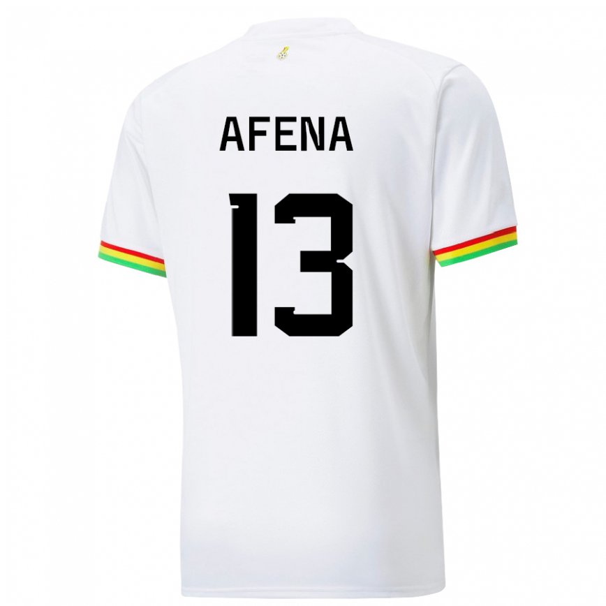 Kinder Ghanaische Felix Afena-gyan #13 Weiß Heimtrikot Trikot 22-24 Luxemburg