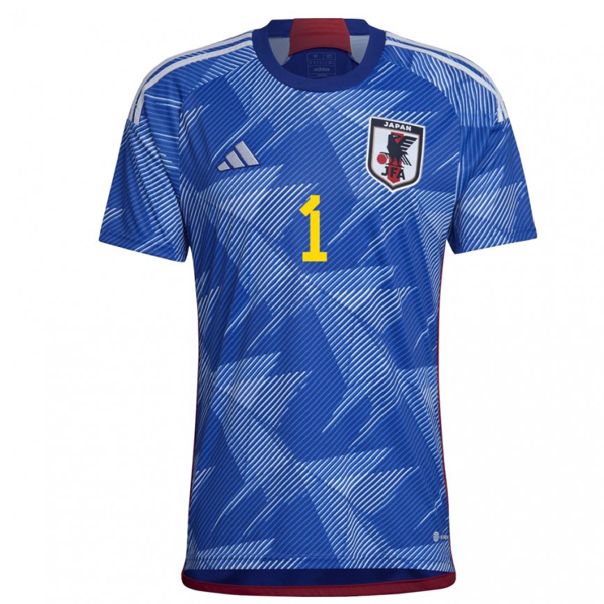 Kinder Japanische Eiji Kawashima #1 Königsblau Heimtrikot Trikot 22-24 Luxemburg