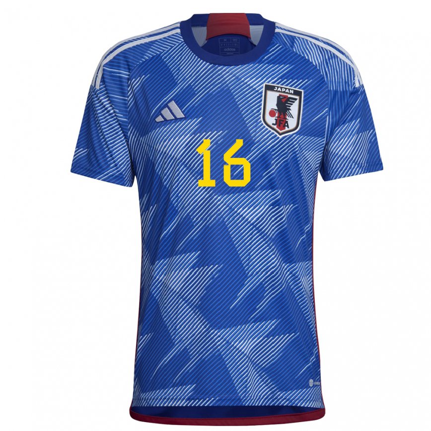 Kinder Japanische Takehiro Tomiyasu #16 Königsblau Heimtrikot Trikot 22-24 Luxemburg