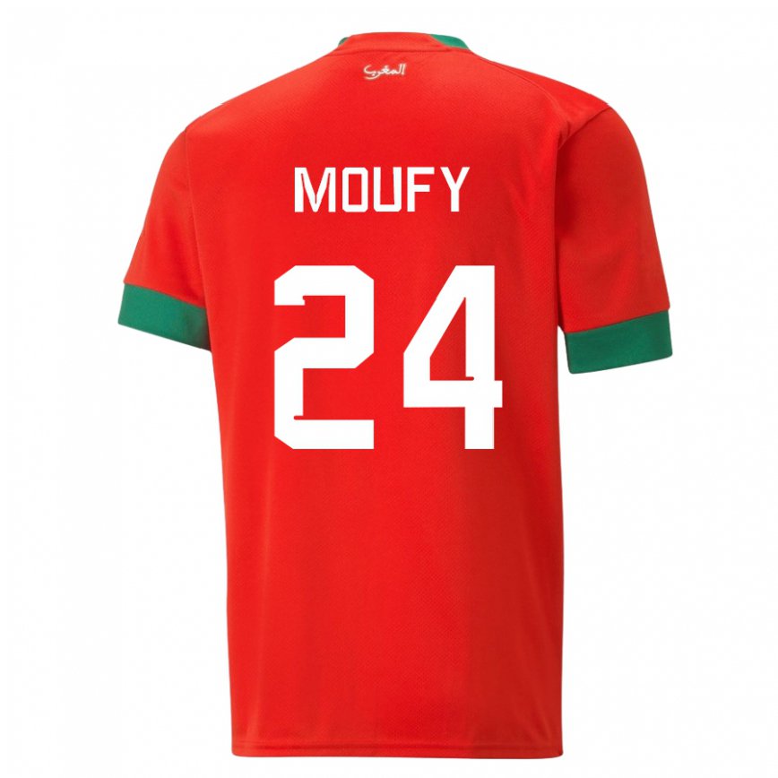 Kinder Marokkanische Fahd Moufy #24 Rot Heimtrikot Trikot 22-24 Luxemburg