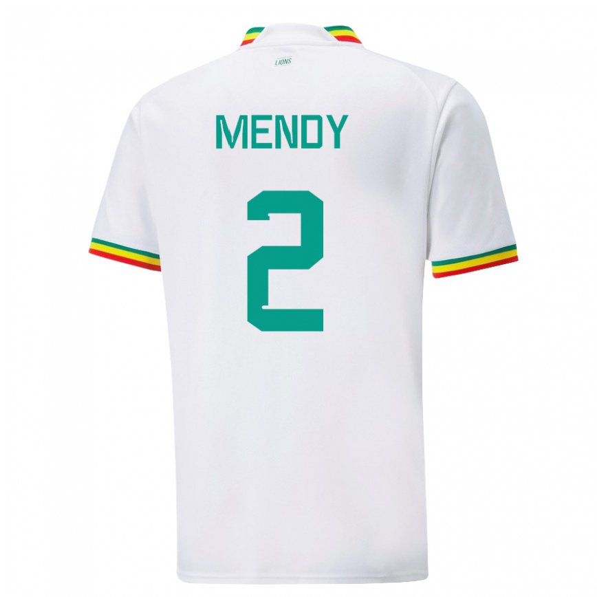 Kinder Senegalesische Formose Mendy #2 Weiß Heimtrikot Trikot 22-24 Luxemburg