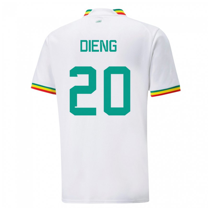 Kinder Senegalesische Bamba Dieng #20 Weiß Heimtrikot Trikot 22-24 Luxemburg