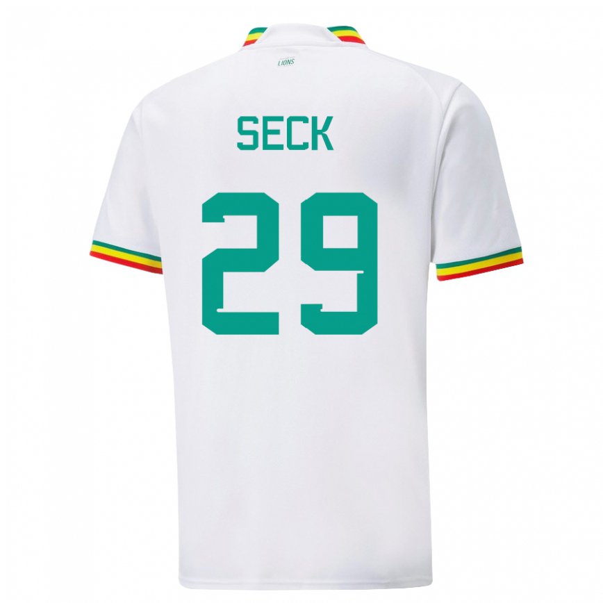 Kinder Senegalesische Demba Seck #29 Weiß Heimtrikot Trikot 22-24 Luxemburg