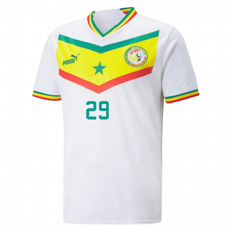 Kinder Senegalesische Demba Seck #29 Weiß Heimtrikot Trikot 22-24 Luxemburg