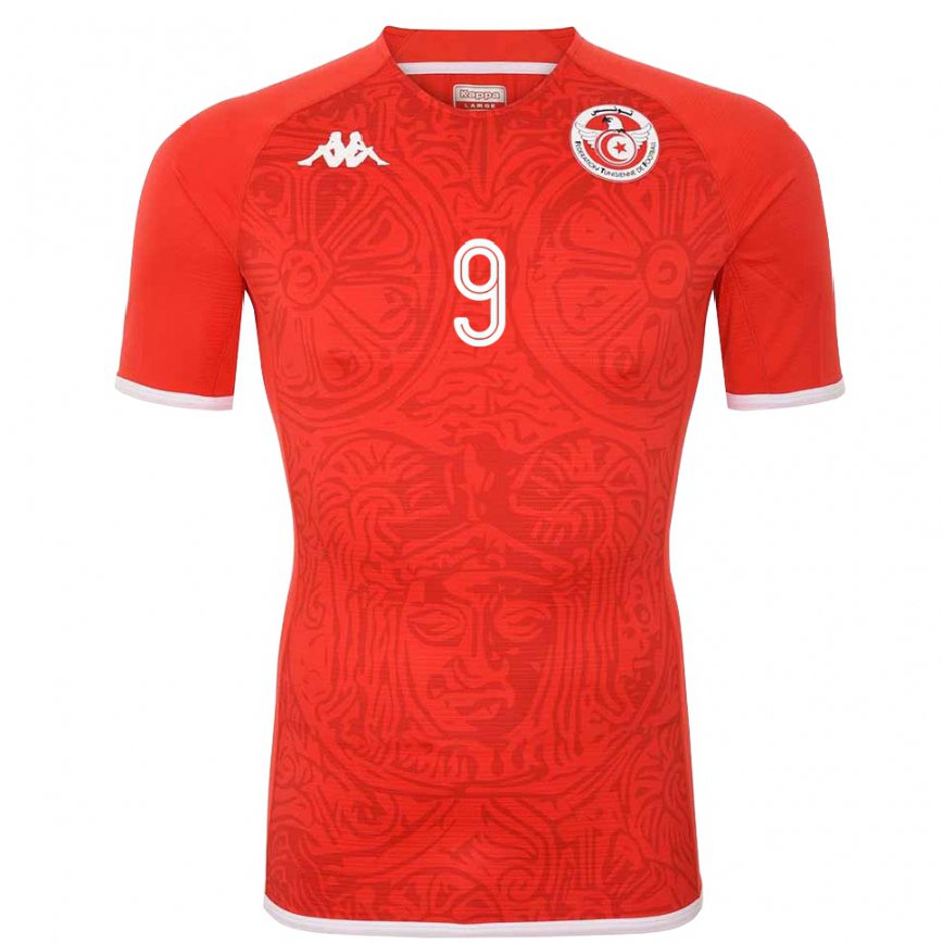 Kinder Tunesische Mortadha Ben Ouanes #9 Rot Heimtrikot Trikot 22-24 Luxemburg