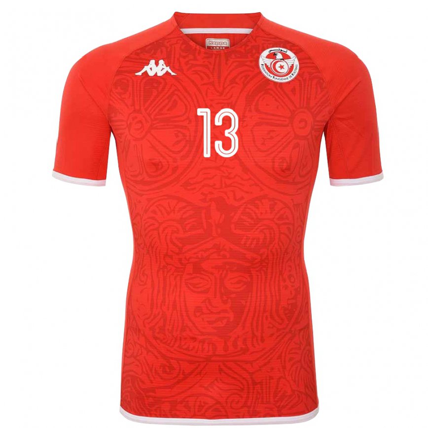 Kinder Tunesische Ferjani Sassi #13 Rot Heimtrikot Trikot 22-24 Luxemburg