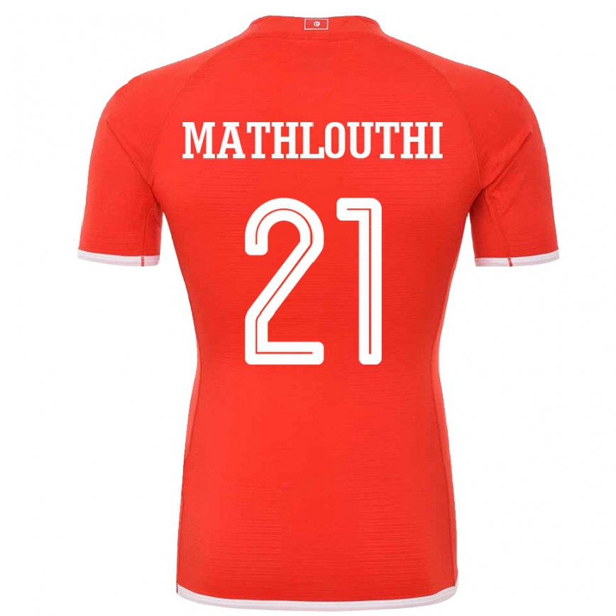 Kinder Tunesische Hamza Mathlouthi #21 Rot Heimtrikot Trikot 22-24 Luxemburg