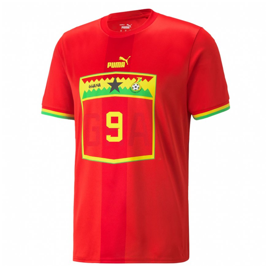 Kinder Ghanaische Jordan Ayew #9 Rot Auswärtstrikot Trikot 22-24 Luxemburg