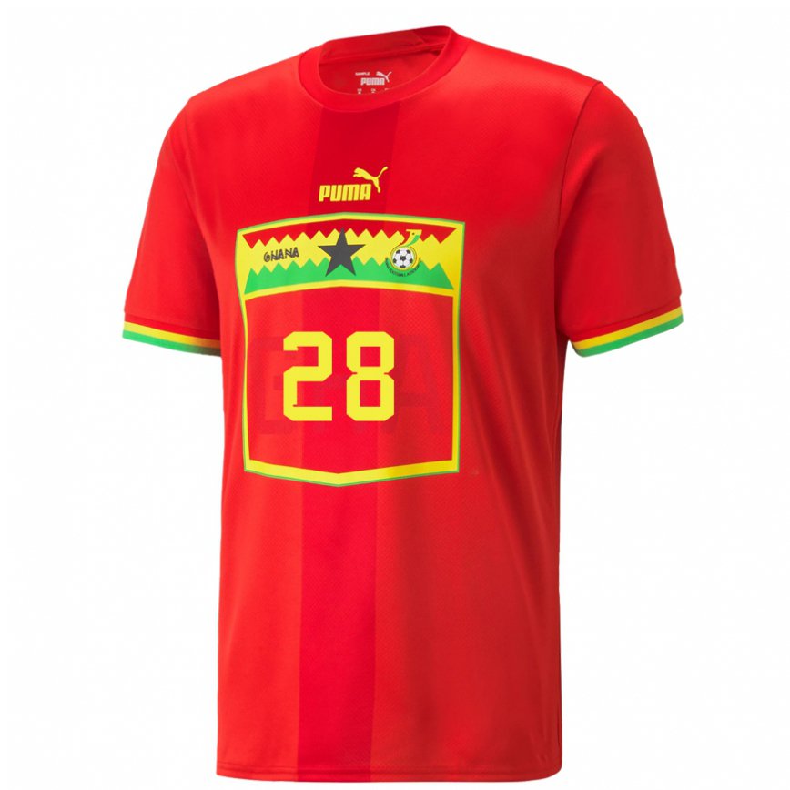 Kinder Ghanaische Daniel Afriyie #28 Rot Auswärtstrikot Trikot 22-24 Luxemburg