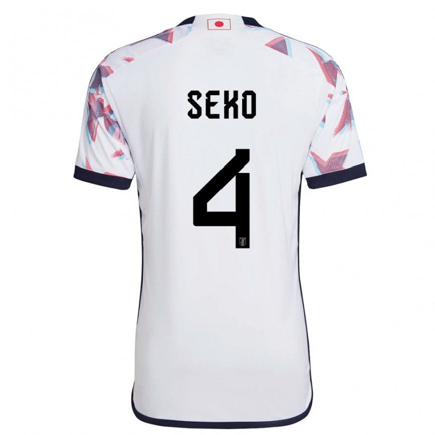 Kinder Japanische Ayumu Seko #4 Weiß Auswärtstrikot Trikot 22-24 Luxemburg