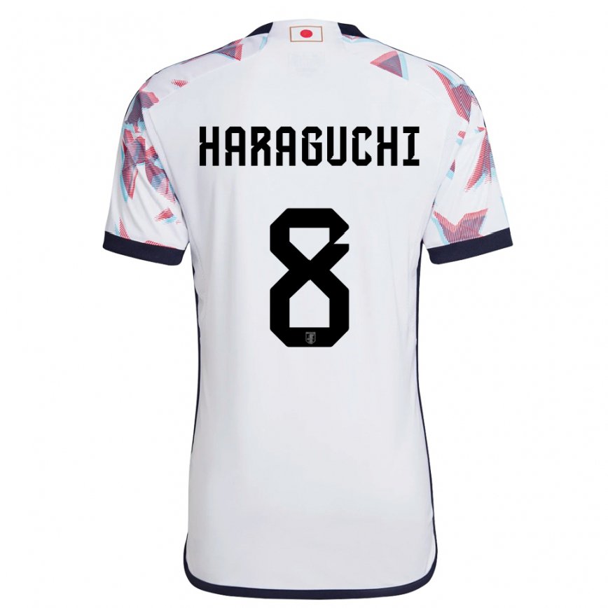 Kinder Japanische Genki Haraguchi #8 Weiß Auswärtstrikot Trikot 22-24 Luxemburg