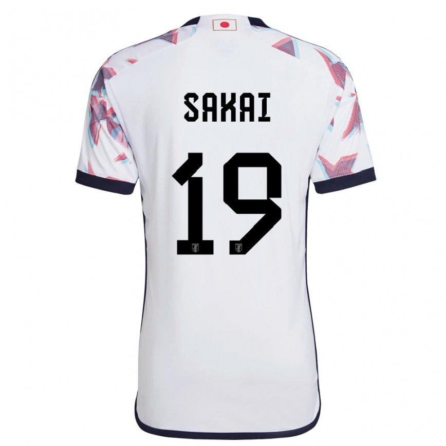 Kinder Japanische Hiroki Sakai #19 Weiß Auswärtstrikot Trikot 22-24 Luxemburg