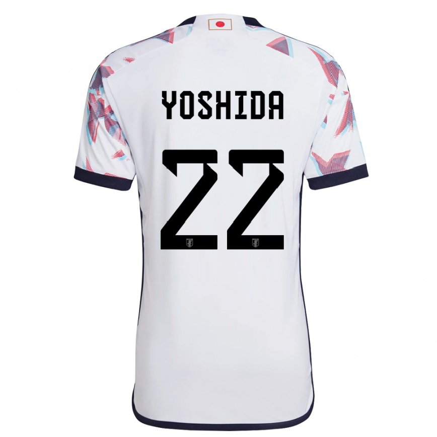 Kinder Japanische Maya Yoshida #22 Weiß Auswärtstrikot Trikot 22-24 Luxemburg