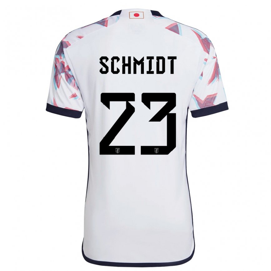 Kinder Japanische Daniel Schmidt #23 Weiß Auswärtstrikot Trikot 22-24 Luxemburg