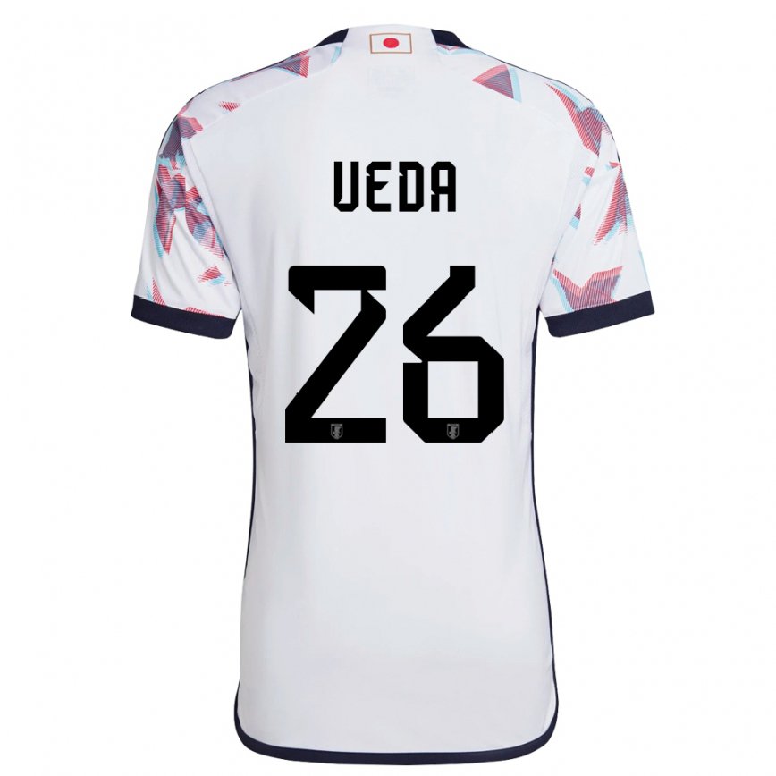 Kinder Japanische Ayase Ueda #26 Weiß Auswärtstrikot Trikot 22-24 Luxemburg