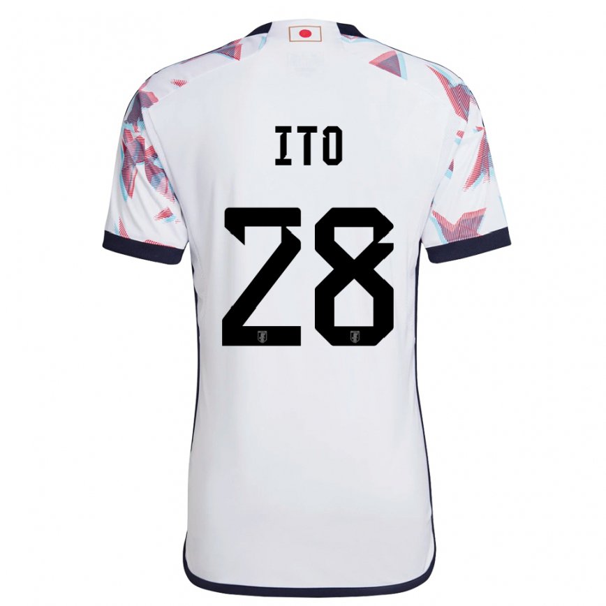 Kinder Japanische Hiroki Ito #28 Weiß Auswärtstrikot Trikot 22-24 Luxemburg