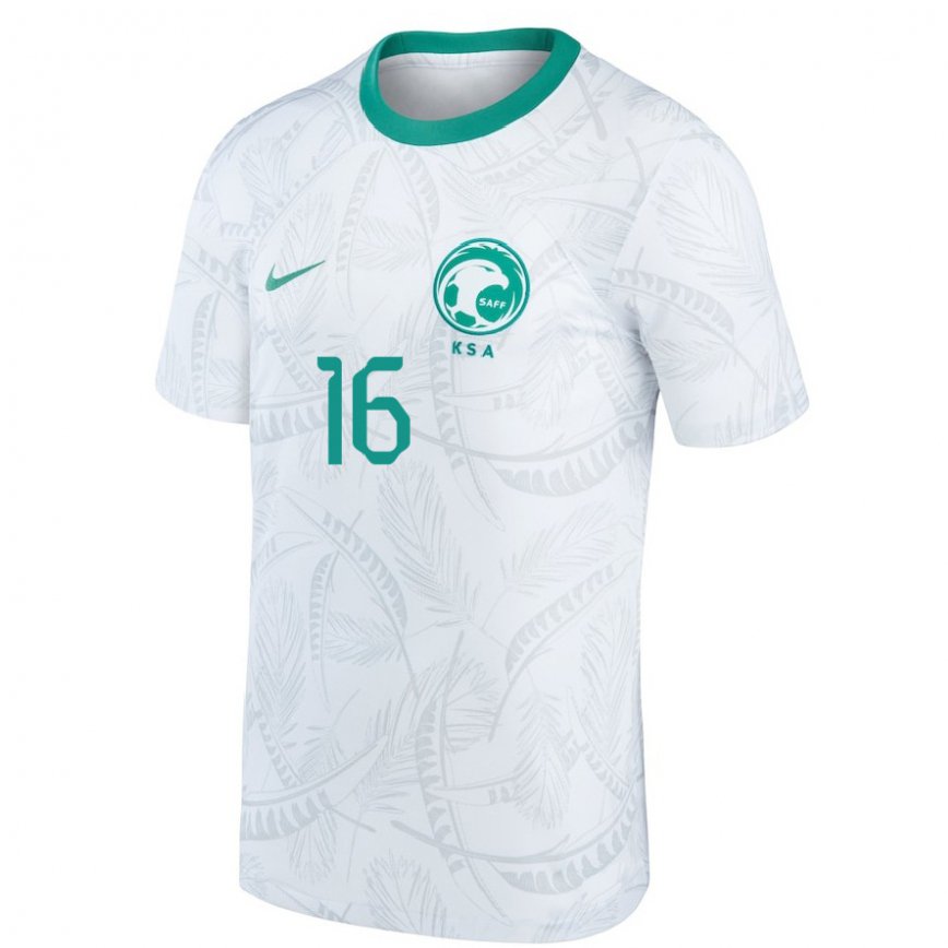 Herren Saudi-arabische Sami Al Naji #16 Weiß Heimtrikot Trikot 22-24 Luxemburg