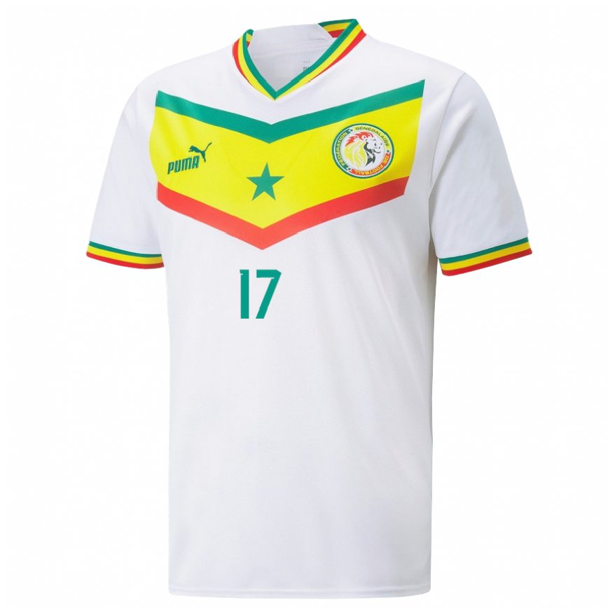 Damen Senegalesische Pape Matar Sarr #17 Weiß Heimtrikot Trikot 22-24 Luxemburg