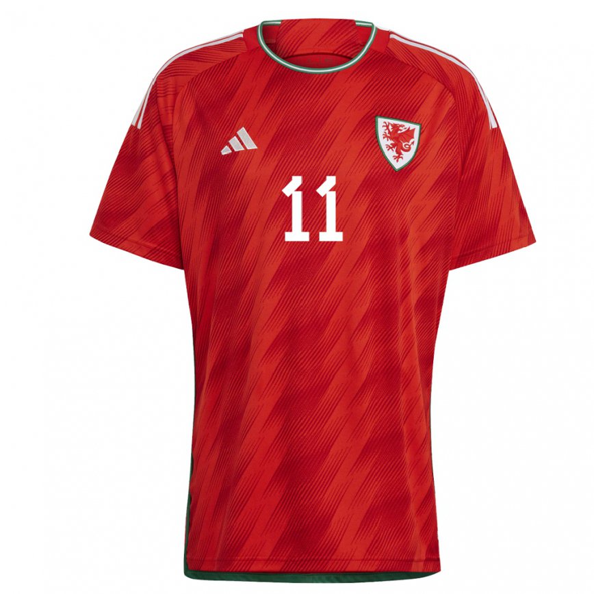 Damen Walisische Gareth Bale #11 Rot Heimtrikot Trikot 22-24 Luxemburg