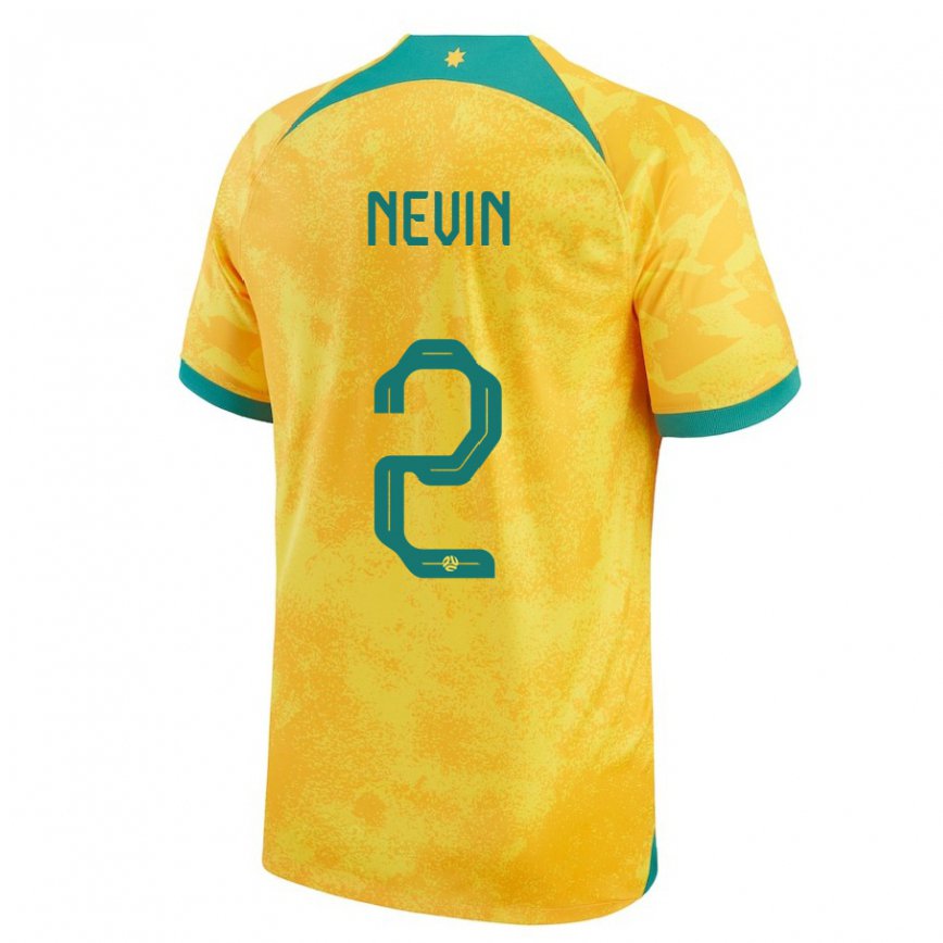 Kinder Australische Courtney Nevin #2 Gold Heimtrikot Trikot 22-24 Luxemburg