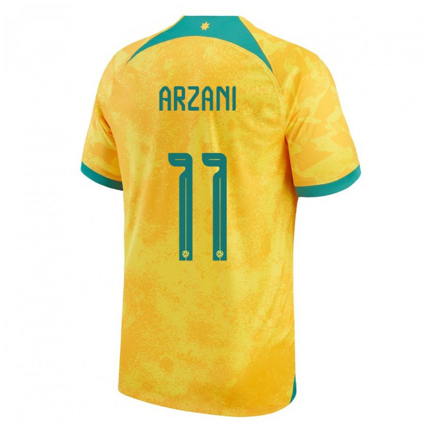 Kinder Australische Daniel Arzani #11 Gold Heimtrikot Trikot 22-24 Luxemburg