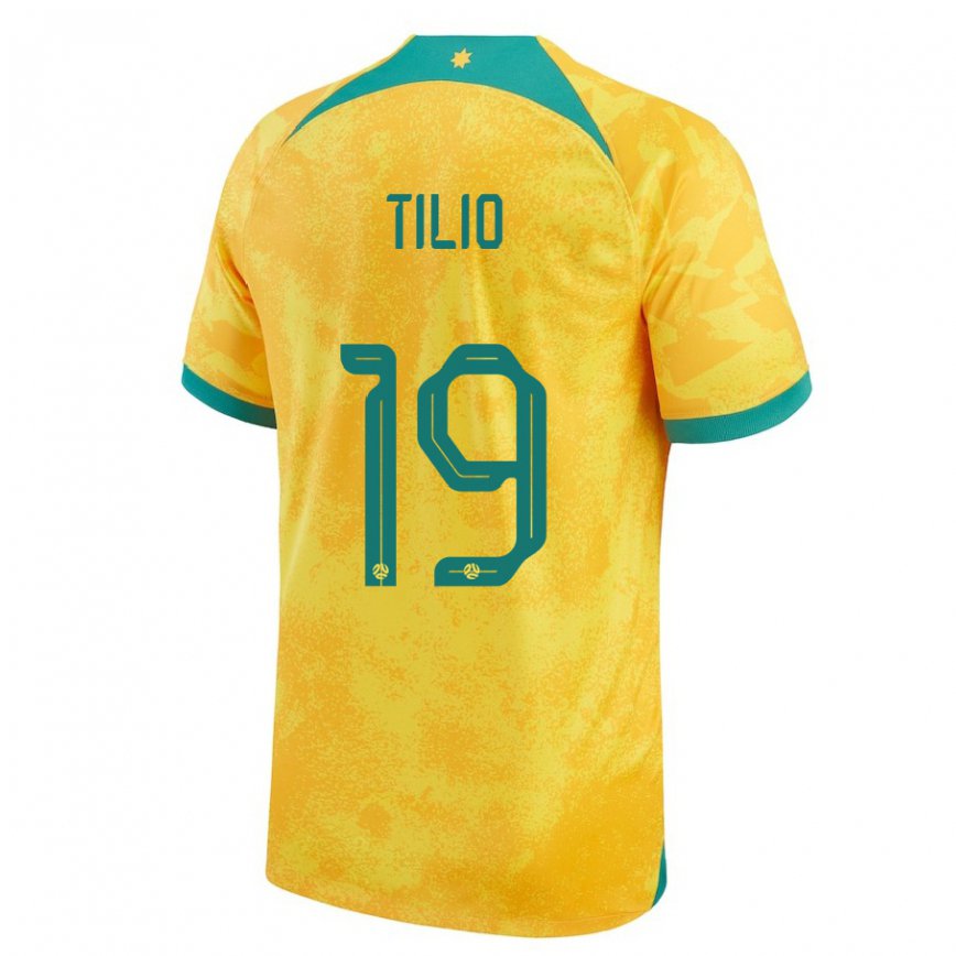 Kinder Australische Marco Tilio #19 Gold Heimtrikot Trikot 22-24 Luxemburg