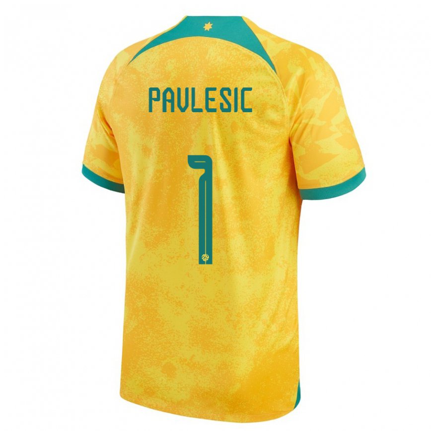 Kinder Australische Adam Pavlesic #1 Gold Heimtrikot Trikot 22-24 Luxemburg