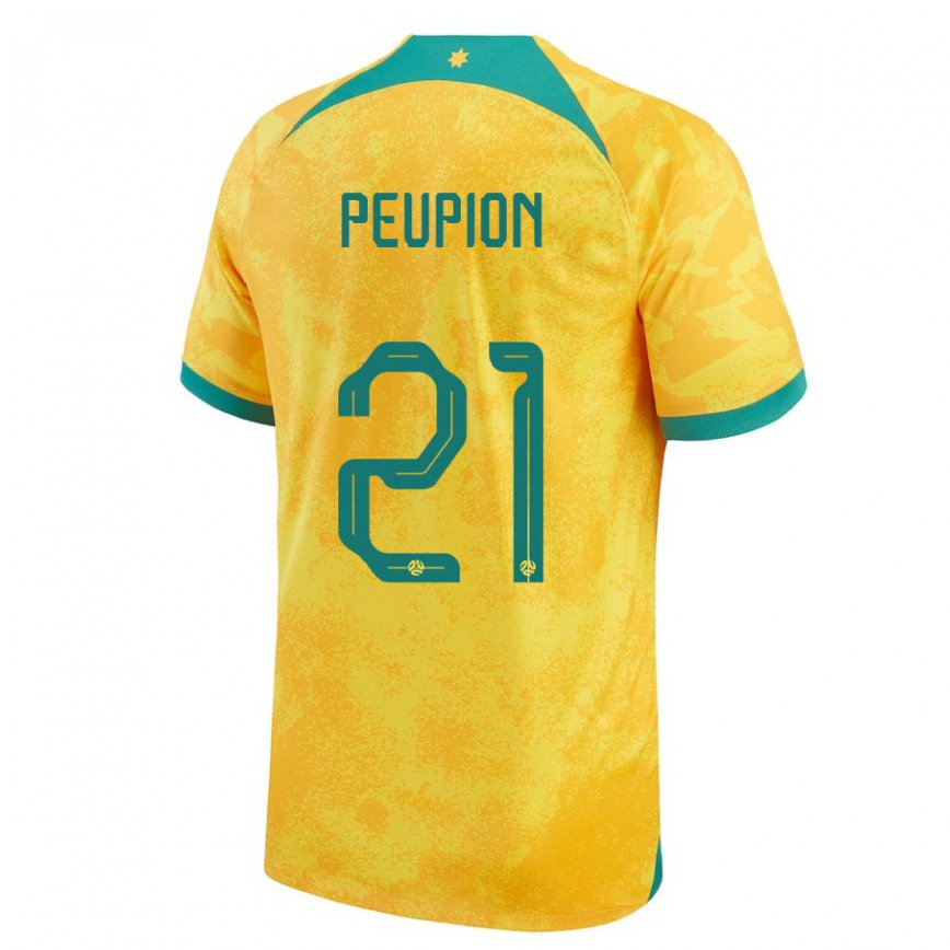 Kinder Australische Cameron Peupion #21 Gold Heimtrikot Trikot 22-24 Luxemburg