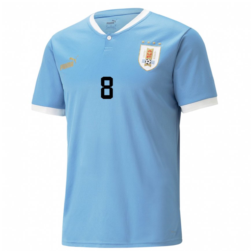 Kinder Uruguayische Rodrigo Chagas #8 Blau Heimtrikot Trikot 22-24 Luxemburg