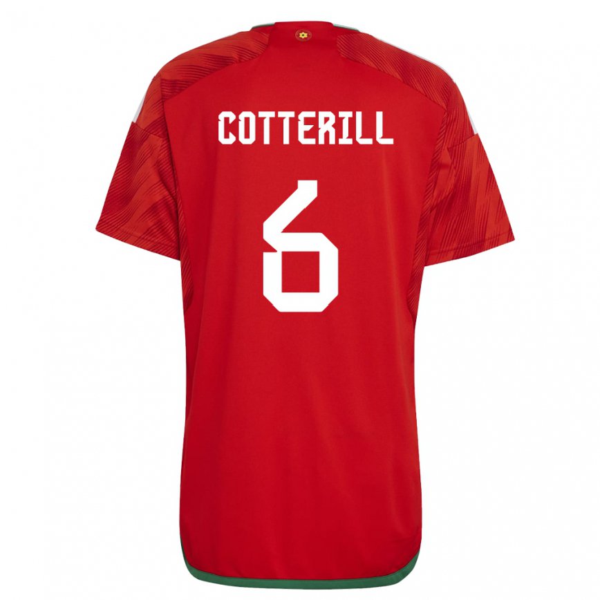 Kinder Walisische Joel Cotterill #6 Rot Heimtrikot Trikot 22-24 Luxemburg