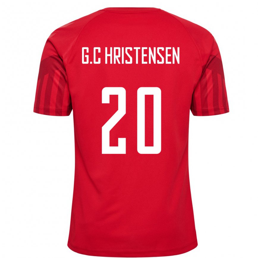 Kinder Dänische Gustav Christensen #20 Rot Heimtrikot Trikot 22-24 Luxemburg