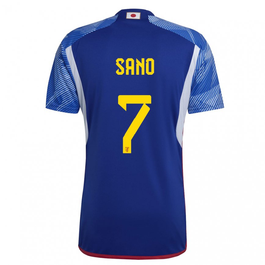 Kinder Japanische Kodai Sano #7 Königsblau Heimtrikot Trikot 22-24 Luxemburg