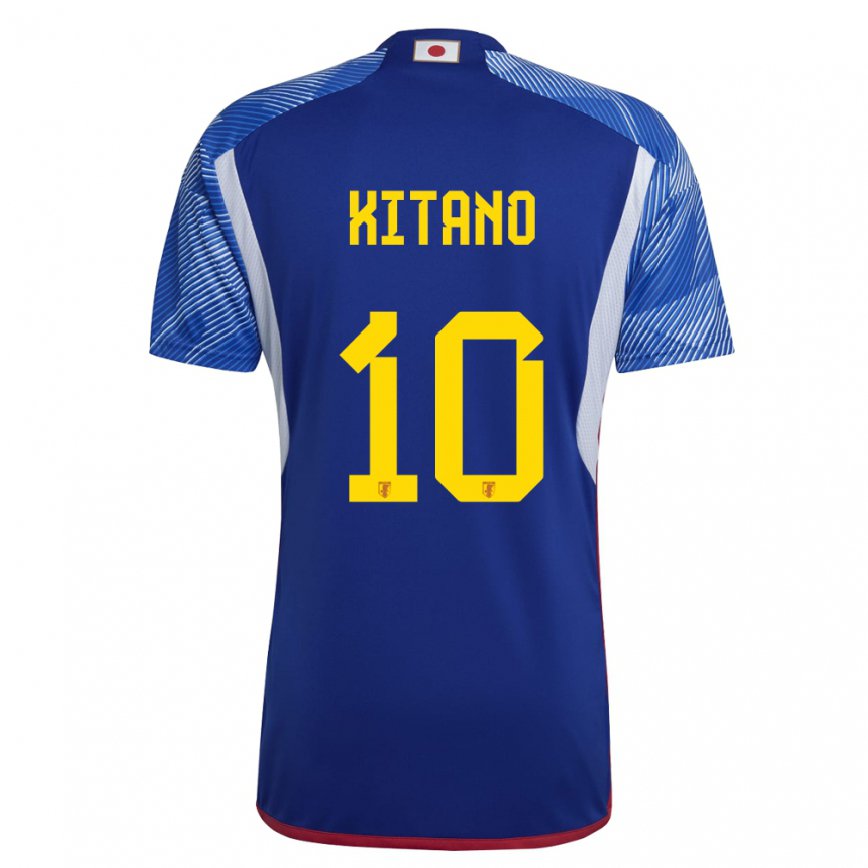 Kinder Japanische Sota Kitano #10 Königsblau Heimtrikot Trikot 22-24 Luxemburg