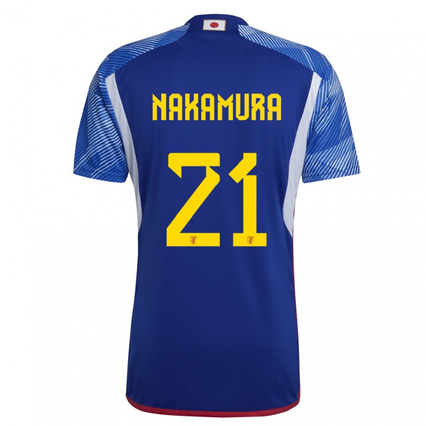 Kinder Japanische Jiro Nakamura #21 Königsblau Heimtrikot Trikot 22-24 Luxemburg