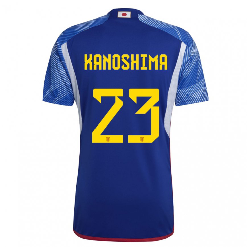 Kinder Japanische Yu Kanoshima #23 Königsblau Heimtrikot Trikot 22-24 Luxemburg