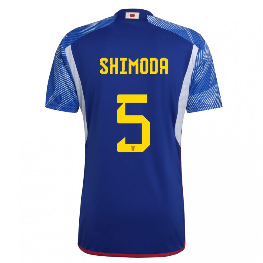 Kinder Japanische Yoshihiro Shimoda #5 Königsblau Heimtrikot Trikot 22-24 Luxemburg